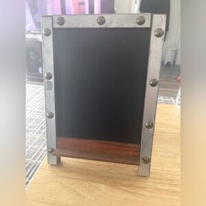 Double sided wood metal & chalkboard